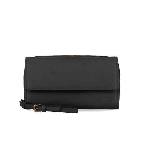 Time and Tru Women's Ainsley Bulk Clutch, Solid Black