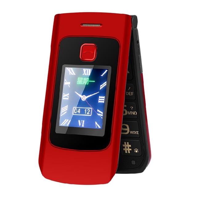 Teléfono Móvil Para Personas Mayores, Niños, Ancianos, Teléfonos Plegables De Pantalla Dual Con Botón Grande, Regalo De Cumpleaños, Dispositivos Parlantes, Accesorio De Comunicación matsuzay EL017728-01