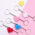 thumbnail image 3 of Couple Heart Keychain Set Brick Heart Keychain For Boyfriend Girlfriend Xmas Gifts, 3 of 4