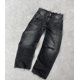 thumbnail image 1 of Pantalones vaqueros holgados para hombre, pantalones negros Retro desgastados de Hip Hop, pantalones de pierna ancha góticos Harajuku bordados de gran tamaño, ropa de calle, Y2k, 1 of 5