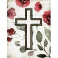 thumbnail image 2 of Villa, Mlli 19x24 Gold Ornate Wood Framed with Double Matting Museum Art Print Titled - Cross Rose, 2 of 4