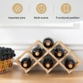 thumbnail image 3 of Primegos Wooden Wine Storage Rack Bee-Shaped Design No Assembly Required Horizontal Bottle Placement Moist Cork 3-10 Bottles Versatile Display Organizer, 3 of 8