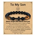 thumbnail image 1 of Pulsera de piedra ojo de tigre con colgante, pulsera de cuentas negras, pulsera negra para hombre y mujer, 1 of 2