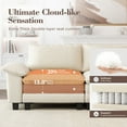 thumbnail image 4 of MF Studio Modular Cloud Couch Set, 5-Seater Loveseat and Sofa Set with Removable Armrests, Comfy Chenille Fabric, White, 4 of 10
