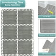 thumbnail image 3 of Sorbus 24" x 24" Wood Grain Gray Foam Interlocking Floor Mats, 12 Piece, 3 of 7