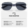 thumbnail image 3 of Ray-Ban RB3701 Rectangle Shaped Non-Polarized Sunglasses for Men - Includes Official RAYBAN Eyewear Kit - Ideal Formal & Casual Wear Sunglasses - Dark Grey Lens, 3 of 7