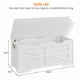 thumbnail image 3 of TROPOW Storage Chest,Wooden Storage Bench with Safety Hinge, Flip Top Blanket Chest Trunks, Supports 350 Lb, for Entryway, Living Room, Bedroom, 3 of 8