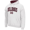 thumbnail image 2 of Men's Colosseum White Mississippi State Bulldogs Arch & Logo 3.0 Pullover Hoodie, 2 of 3
