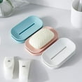 thumbnail image 2 of Bewildely Jabonera para baño, ahorro de espacio, fácil de limpiar, caja de almacenamiento de doble capa para jabón, caja de jabón para baño Juegos de accesorios de baño, 2 of 6