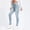 1-Light Blue, variant on Womens Casual Blue Classic High Waist Pockets Straight Denim Pants Trousers Jeans Straight Women Jean Pants for Women