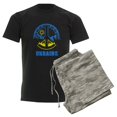 thumbnail image 6 of CafePress - Ukraine Flag Ukrainian Pride Peace Symbol Pajamas - Men's Dark Loose Fit Cotton Pajama Set, 6 of 7