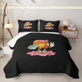 thumbnail image 2 of Feelyou Streetwear Hotdog Basketball Quilt King for Boys, Drip Ice Crean Donut King Coverlet Set, 3-Piece, 2 of 7