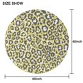thumbnail image 6 of Yellow Leopard Print Pattern Round Tablecloth 60"x60",Wrinkle Wipeable Table Cloth for Kitchen Dining Room Picnic Patio Party, 6 of 6