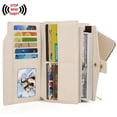 thumbnail image 4 of UTO Wallets for Women Vegan Leather RFID Blocking Trifold Purse Card Holder Ladies Clutch Phone Wristlet(White), 4 of 7