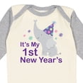 thumbnail image 4 of Inktastic It's My 1st New Year's Elephant Boys or Girls Long Sleeve Baby Bodysuit, 4 of 5