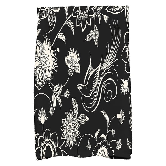 Simply Daisy 18" x 30" Traditional Bird Floral Floral Print Hand Towel