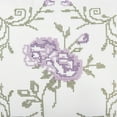 thumbnail image 2 of Home Soft Things Embroidery Canvas Throw Pillow Cover Pillow Case 2 Piece Set - Rose - Lilac - 14" x 26" LUMBAR, 2 of 7