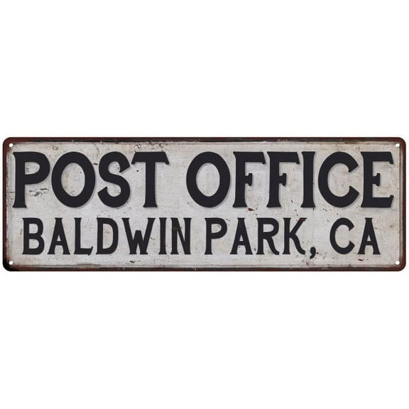 Baldwin Park, Ca Post Office Sign Vintage 6x18 206180011429