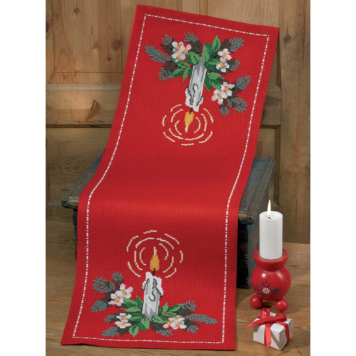 Permin® Candlelight Table Runner Counted Cross-Stitch Kit - Walmart.com
