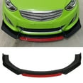 thumbnail image 3 of Lip Front Bumper Lip Spoiler Splitter Kit Universal Aerodynamic Accessory for Car ModificationGlossy Black Red, 3 of 7