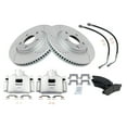thumbnail image 2 of TRQ Front Performance Brake Pad & Rotor Kit Brake Caliper Brake Hose Brake Pads Brake Rotors Set Semi-Metallic Premium G-Coated Fits Select 2005-2008 Buick LaCrosse Pontiac Grand Prix, 2 of 4