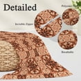 thumbnail image 3 of Orange Brown Flowers Body Pillow Covers 20"x60", Farmhouse Retro Abstract Floral Soft Brushed Microfiber Breathable Throw Pillow Covers, Pillowcase with Zipper for Couch Sofa Bedroom Living Room, 3 of 9