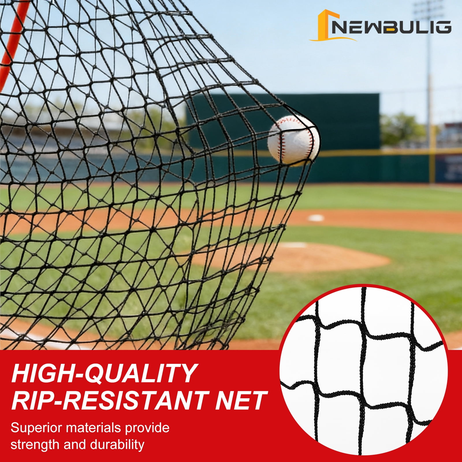 JIOABL 7 ft x 7 ft Baseball & Softball Practice Net with Bow Frame, Carry Bag & Strike Zone Target, for Hitting Pitching, Red