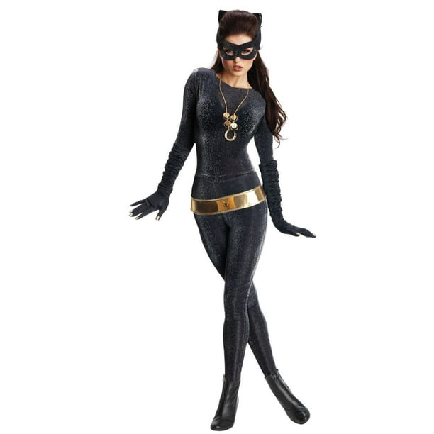 Black 1960's Style Catwoman Batman Women Adult Halloween Costume