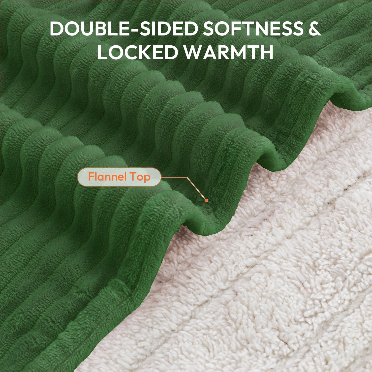 GOTCOZY Heated Blanket Electric Throw - 50"x60" Heating Blanket with 3 Hours Auto-Off and 5 Heat Levels ETL Certified Soft Flannel,Machine Washable (Green)