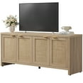thumbnail image 6 of SICOTAS 61.5"W Rattan TV Stand with 4 Doors– Large Boho TV Cabinet Media Console with Adjustable Shelves & 4 Rattan Doors for 45/50/55/60/65 Inch Television , Reclaimed Light Oak, 6 of 10