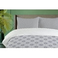 thumbnail image 4 of Ambesonne Floral Duvet Cover Set, Flowers and Leafy Motifs, 2-Calking, Indigo Charcoal Grey, 4 of 7
