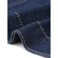 thumbnail image 6 of DARING DIVA Women's Plus Classic Washed Cropped Denim Jacket 1X Dark Blue, 6 of 6