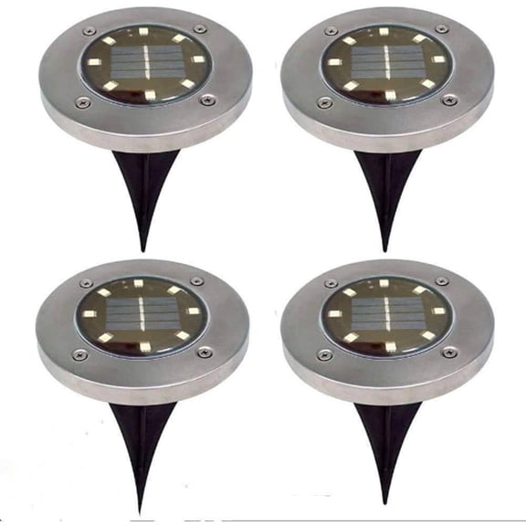 LINLIN Solar Buried Light, 4PCS 8 LED Solar Powered Ground Lights Waterproof Garden Pathway Lights Underground Light lamp Outdoor Decoration Solar Lamp for Home,Yard,Driveway,Lawn
