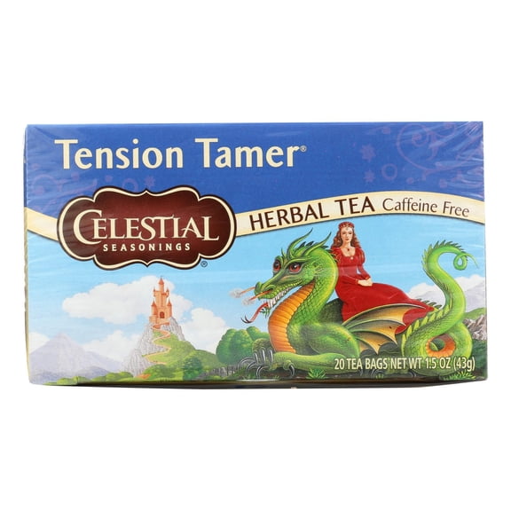 Celestial Seasonings - Tension Tamer Herbal Tea Caffeine Free - 20 Tea Bags - Case of 6