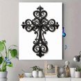 thumbnail image 4 of Qisvanset Ornate Cross Faith Gift Canvas Wall Art 15.75x11.81 Inches, 4 of 8