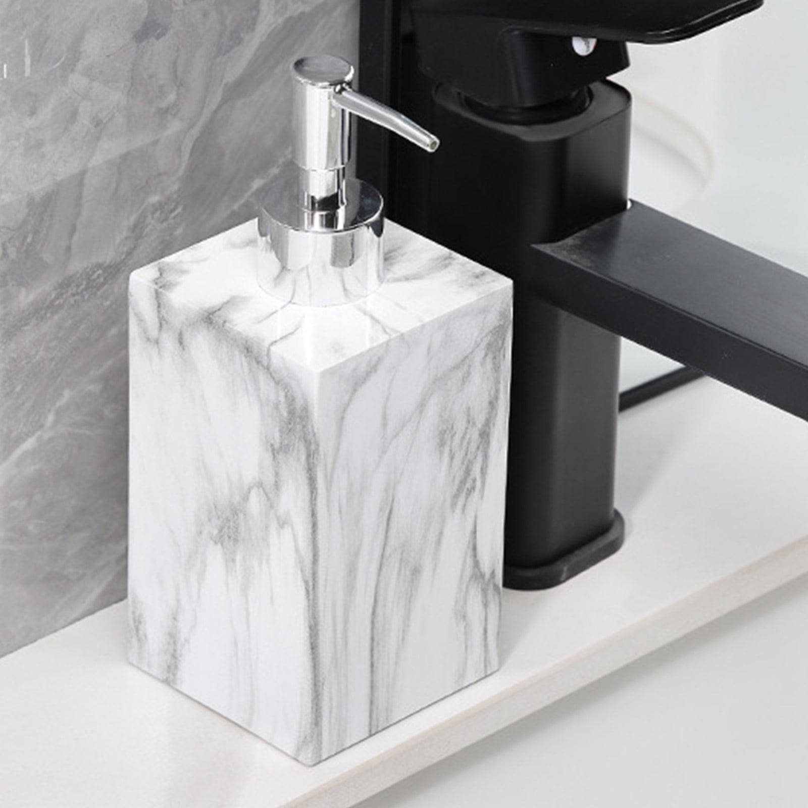 Marble Textured Soap Dispenser with Pumps Hand Wash Dispenser for Kitchen Bathroom