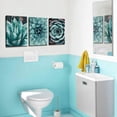 thumbnail image 3 of Canvas Wall Art Contemporary Simple Life Blue Agave Succulents Painting Wall Art For Bathroom Wall Decor - 3 Panels Framed Canvas Prints Tropical Plants Giclee Picture For Home Office Decorations, 3 of 6