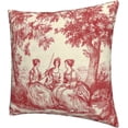 thumbnail image 5 of Ryan; French 18Th Century Throw Pillow Covers Set of 2 Throw Pillowcases Cushion Case Square for Soft Home Decor Bed Couch Car Living Room 18x18 Inch, 5 of 7