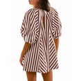 thumbnail image 6 of Womens Oversized Striped Romper Dress Shorts Jumpsuit Beach Vacation Clothes with Pockets, 6 of 7