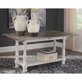 thumbnail image 5 of Signature Design by Ashley Havalance Two Tone Weathered Gray and Vintage White Flip Top Sofa Console Table with Lower Shelf, 5 of 9