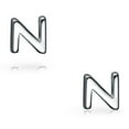 thumbnail image 2 of Bling Jewelry Womens ABC  Alphabet Initial Stud Earrings in Sterling Silver, 2 of 4