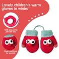 thumbnail image 3 of Mitaines pour Tout-Petits avec Cordon, Gants d'Hiver Chauds Extensibles à Doigts Complets, 3 of 5