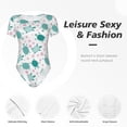 thumbnail image 6 of Naloa Sea Turtle Women's Short-Sleeved Onesie, One-Piece Swimsuit for Parties, dates, clubs - Medium, 6 of 9