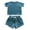 Blue, variant on Bovxnpu Boys Girls Pajamas, Boy's Cotton Short Sleeve T-Shirt and Short Set, Toddler Kids Boys Solid Color T-shirt Fashion Short Sleeve Shorts Set 3 Years