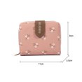 thumbnail image 3 of Fashion Women's Wallet Small Fresh Flowers Pattern Short Card Bag Multi-card Slot Card Holder Student Zipper Coin Purse, 3 of 4