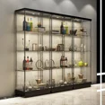 thumbnail image 4 of Mueble de vino de vidrio templado en salón, hogar moderno y minimalista, mueble de comedor montado en la pared, vitrina en, 4 of 4