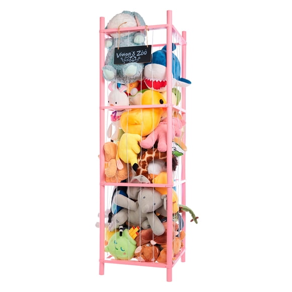 BEINGMATE Care Large Wooden Stuffed Animal Storage, Stuffed Animal Storage Zoo, Toy Holder, Space Saving