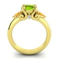 thumbnail image 4 of 2.50 Carat Round Cut Peridot & Citrine Gemstone Stunning Bridal Ring for Women Solid 18K Yellow Gold Size 11 by Diamond-Capitals, 4 of 8