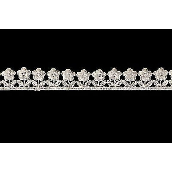 Lily 0.75" Ivory White Flower Venice Floral Lace Trim DIY sewing notions by Yard