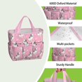 thumbnail image 4 of Garden Tool Bag,Pink French Bulldog Love Heart Garden Tool Organizer,Garden Gifts,Waterproof Multi-Pocket Garden Tool Storage 11.8x5.5x11.4 Inch(Tools NOT Included), 4 of 6